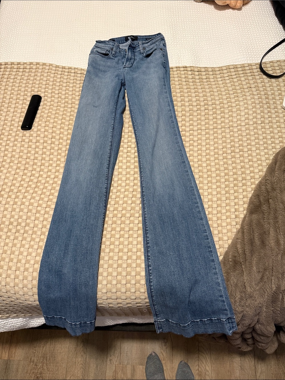 Haala Bella High-Rise Flare Women's Jeans in Light Blue